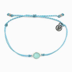 Pura Vida Aqua Stone Charm Bracelet